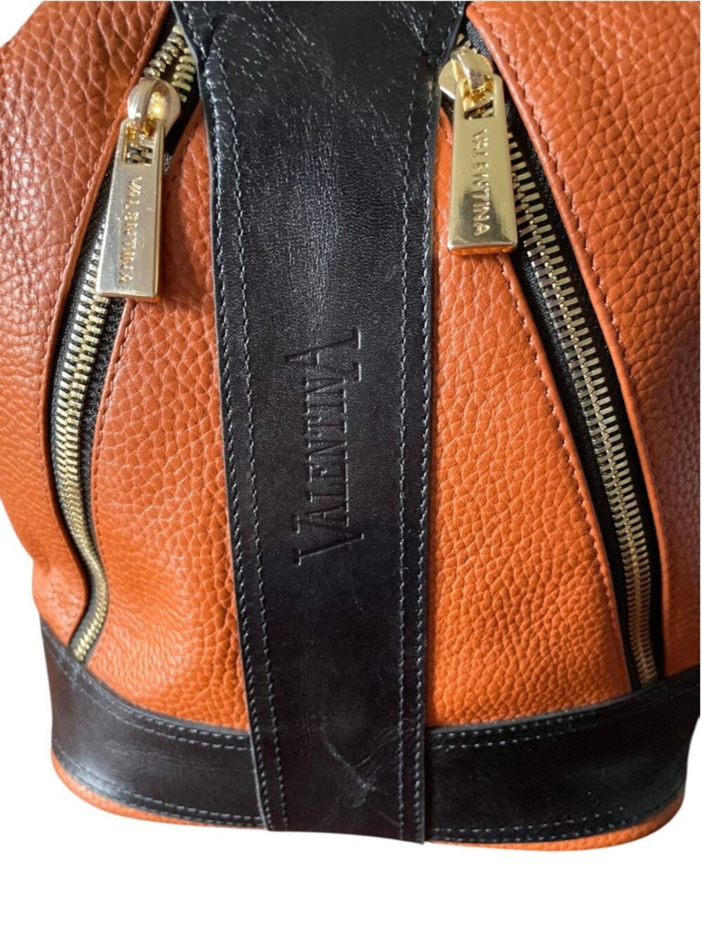 Valentina Italy Genuine Pebbled Leather Convertible Sling Backpack Bag - Excelle - Picture 12 of 12